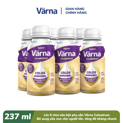 Thùng Sữa Non Pha Sẵn Värna Colostrum (24 Chai x 237ml) - Sữa Cho Người Già Tăng Cường Đề Kháng