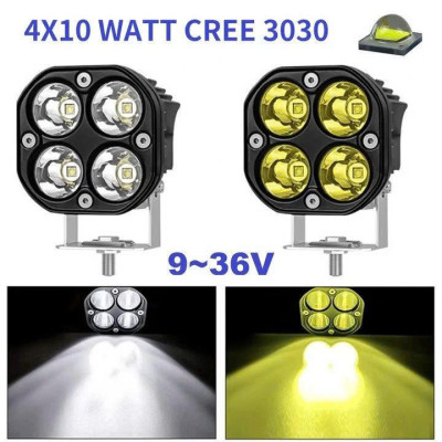 Đèn Trợ Sáng L4x Ztun: 4 Tim LED - Vỏ Hợp Kim Chống Nước, Ánh Sáng Sáng Rực Rỡ Cho Xe Máy và Ô Tô Đẳng Cấp