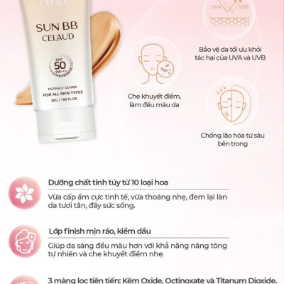 Kem Chống Nắng Cho Da Lão Hóa Sun BB Celaud 30ml