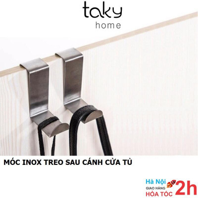 2 Móc Gài Inox Treo Đồ Hình Chữ Z, Gắn Sau Cánh Cửa Tủ, Cửa Nhà Tắm, Nhà Bếp Treo Đồ Đa Năng, Tiện Dụng, Dễ Dàng Sử Dụng. TakyHome 2016set2
