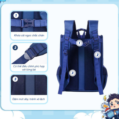 Ba Lô Chống Gù Dasi Siêu Nhẹ - Thiên Long BP-022/AK - Màu Xanh Biển
