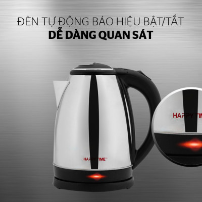 Ấm Siêu Tốc Inox SUNHOUSE HAPPY TIME HTD1055 (1.5L) - Hàng Chính Hãng