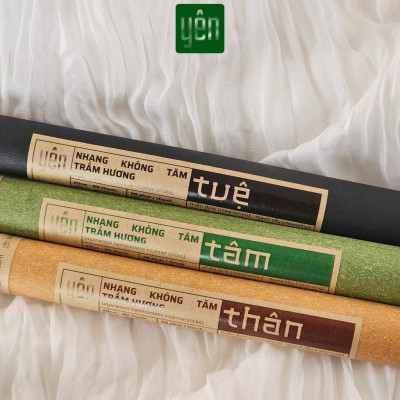 Nhang Trầm Hương Không Tăm Yên Loại Thân, Tâm, Tuệ Sạch Tự Nhiên Ít Khói An Toàn Dùng Thiền Thư Giãn