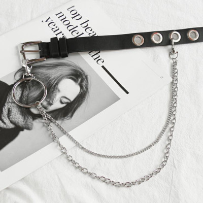 Thắt lưng nữ phụ kiện titan thép 2 tầng cá tính