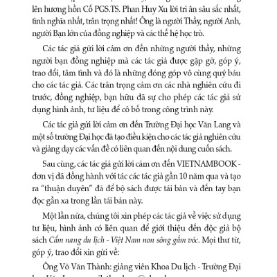 Cẩm nang du lịch: Việt Nam Non Sông Gấm Vóc - Miền Bắc (Tái bản có sửa chữa, bổ sung)