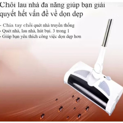 CHỔI ĐIỆN LAU NHÀ HÚT BỤI ĐA CHỨC NĂNG MẪU MỚI CHẤT LƯỢNG CHO MỌI NHÀ