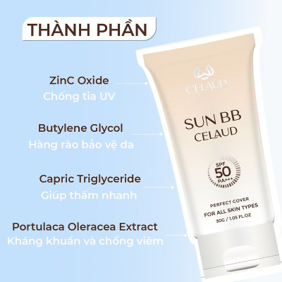 Kem Chống Nắng Cho Da Lão Hóa Sun BB Celaud 30ml