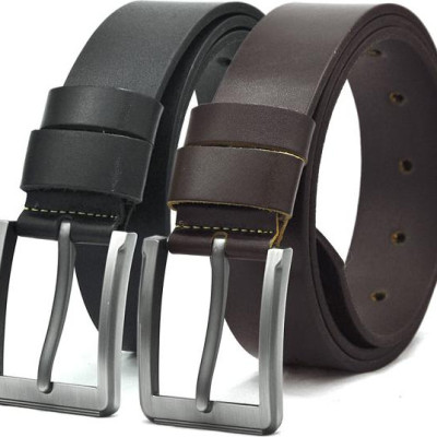 Thắt lưng da bò nam AT Leather Premium PK4 - Nâu