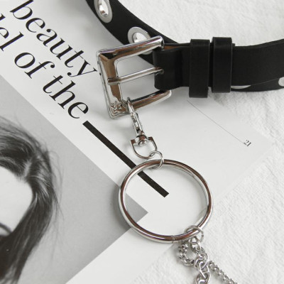 Thắt lưng nữ phụ kiện titan thép 2 tầng cá tính