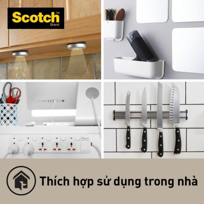 Băng dính hai mặt siêu dính 3M SCOTCH dùng trong nhà 110-S19, 19 mmx 1.5 m