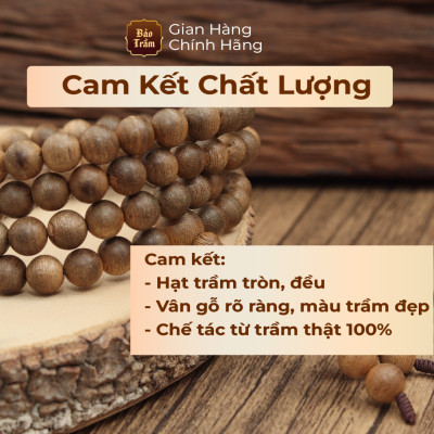 Vòng Trầm Hương 13 ly – 16 Hạt – Cao Cấp | Bảo Trầm – Trầm Tự Nhiên, Hương Thơm Thanh Nhẹ – Phong Thủy Hộ Thân