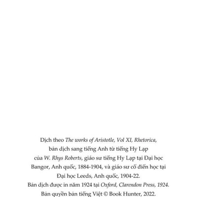 Biện Luận - Rhētorikḗ - Tác Phẩm Triết Học Kinh Điển