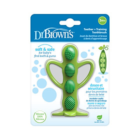 [ TE224 ] Ngậm nướu hình hạt đậu xanh, 100% Silicone - Dr.Brown