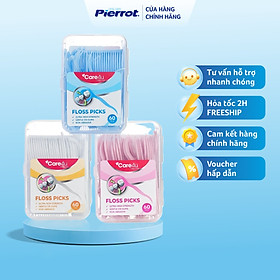 [ Combo mua 2 tặng 1 ] Chỉ kẽ răng Care4u chăm sóc răng miệng Pierrot- Các màu