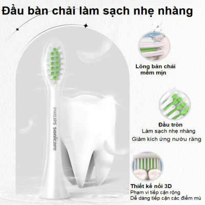 Bàn chải đánh răng điện Philips Sonicare HX2461 3 chế độ - Hàng Chính Hãng