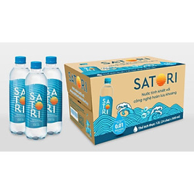 Thùng 24 Chai Nước Tinh Khiết Hoàn Lưu Khoáng SATORI (500ml/Chai)