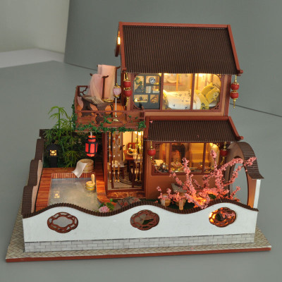 Mô hình nhà búp bê lắp ghép DIY Story of the Peach Blossom Valley TB19