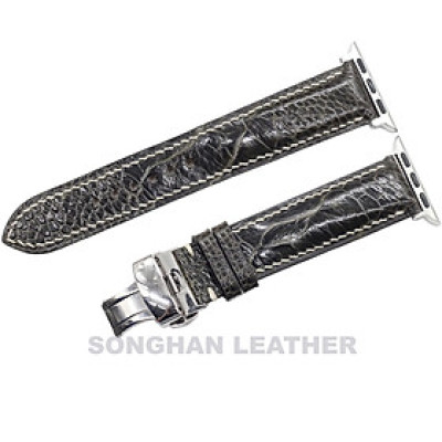 Dây Đeo Thay Thế Dành Cho Apple Watch Da Đà Điểu Vân To Khóa Gập Hoàn Thiện Thủ Công, Dây Da Apple Watch Series 2,3,4,5,6,7 Size 38mm,40mm,41mm,42mm,44mm,45mm Hàng Chính Hãng Songhan Leather