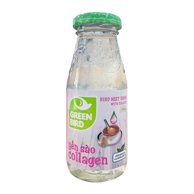 Nước Yến Sào Và Collagen Green Bird Thanh Mát Cơ Thể Chai 185ml