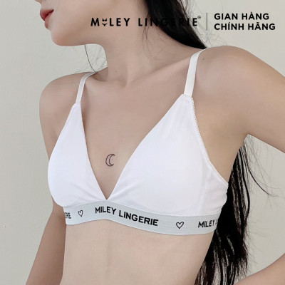 Combo 3 Áo Ngực Cotton Không Gọng Mút Mỏng Lưng Logo Thời Trang BeingMe Miley Lingerie