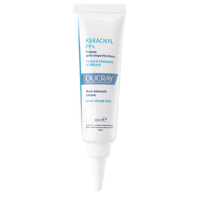 Kem ngừa mụn viêm & thâm chuyên biệt dành cho da nhờn, tổn thương Ducray Keracnyl PP+ Anti-Blemish Cream 30ml