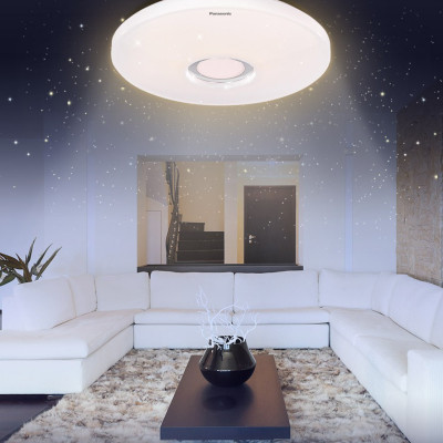Đèn trần Starry PANASONIC HHXZ201688 21W cho phòng ngủ hiệu ứng ánh sáng lấp lánh, chế độ ngủ, thư giãn, hẹn giờ