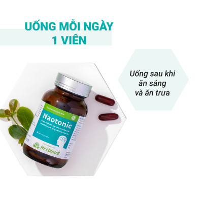 Viên bổ não NAOTONIC Hỗ trợ hoạt huyết, Tăng tuần hoàn não (Hộp/30 viên)
