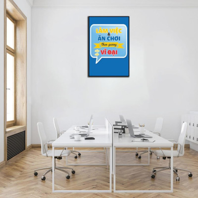 Tranh động lực treo tường, tranh văn phòng - tranh gỗ MDF treo tường