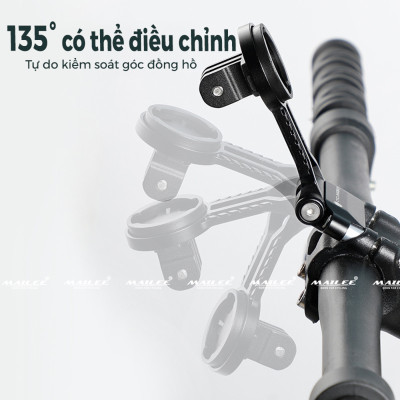 Giá đỡ đồng hồ đa chức năng mở rộng điều chỉnh góc lên xuống 135 độ CyclingBox CB-1600  cho xe đạp địa hình bằng hợp kim nhôm kéo dài tay lái xe đạp - Mai Lee 