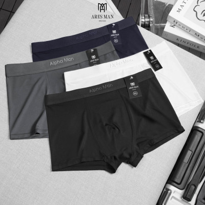  Quần boxer nam, quần lót nam thun lanh ALPHA MAN 3.0 kháng khuẩn co giãn 4 chiều thấm hút mồ hôi phong cách nam tính - ARES SHOP