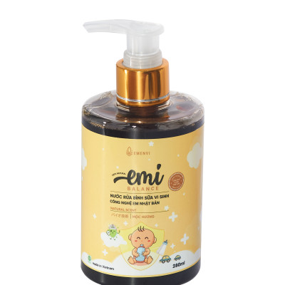 Nước rửa bình sữa vi sinh Emi Balance 280ml