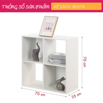 Kệ sách gỗ lắp ghép giá rẻ SMLIFE Beata
