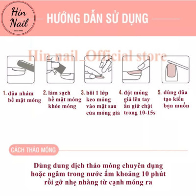 Set 24 Miếng Dán Móng Tay Nghệ Thuật Nail Giả Họa Tiết Dễ Thương Xinh Xắn Kèm Keo Dán
