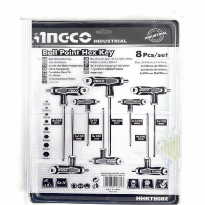 BỘ 8 CHÌA LỤC GIÁC TAY CẦM CHỮ T - HÀNG CHÍNH HÃNG