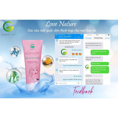 Combo Sữa Rửa Mặt Love Nature 50ML + Tẩy Tế Bào Chết Love Nature 100ML + Mặt Nạ Tảo Biển Love Nature 30G