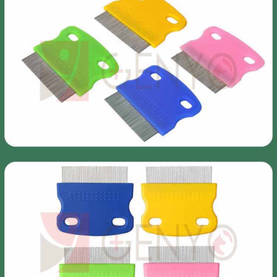 Lược chải ve rận bọ chét ve ghẻ cho thú cưng – Genyo comb 020 ( một cái, giao màu ngẫu nhiên )