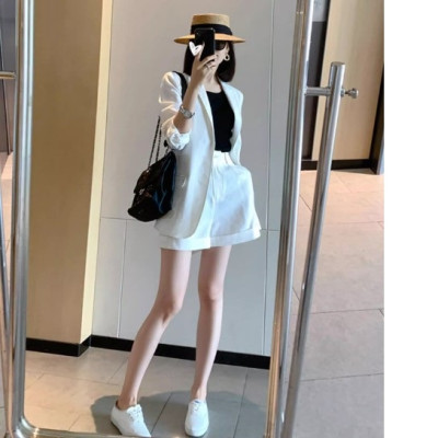 Set bộ gồm áo khoác vest kèm quần short lưng chun, chất linen bột premium, trẻ trung, năng động 2025