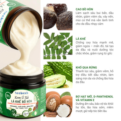 Kem Ủ Xả Lá Khế Bồ Hòn Heebee