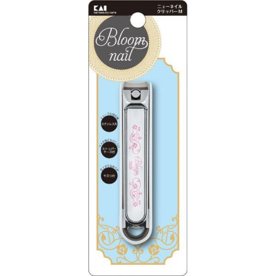 Bấm Móng Tay Inox Hoa Văn Cỡ Vừa Kai Razor 000HC3601 (Màu Trắng)