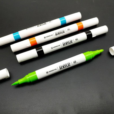 Hộp 24 Bút Lông Màu Acrylic 2 Đầu - Hồng Hà 8146