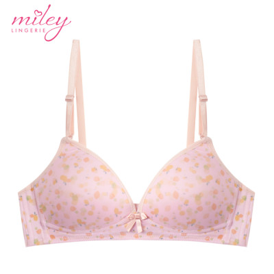 Áo Ngực Nữ Không Gọng Thun Lạnh Mút Mỏng Hoa Văn Active Miley Lingerie - Màu Tím BRM10015