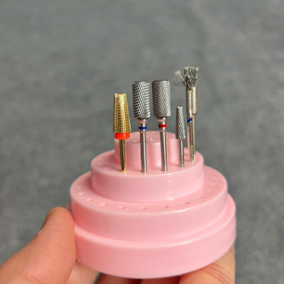 Combo 5 Đầu Mài Titan Đa Năng Mạ Vàng Tặng Chổi Vệ Sinh Đầu Mài phá gel Chuyên Dụng Làm Nail Cá Nhân Tại Nhà Và Tiệm Spa