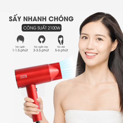 Máy sấy tóc Lebenlang LBL3088 công suất 2000W, sấy 2 chiều nóng lạnh, chống xơ rối tóc bằng công nghệ ion - hàng chính hãng