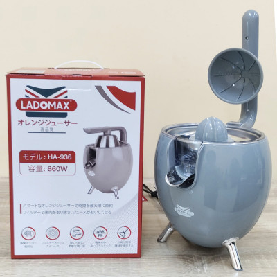 Máy vắt cam công suất lớn Ladomax - Công suất 860W - moto đồng - có linh kiện thay - Màu Xám - Hàng chính hãng