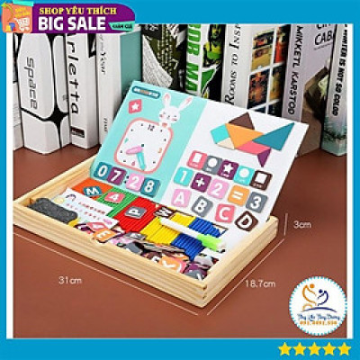 Hộp đồ chơi toán học kèm đồng hồ cho bé cao cấp