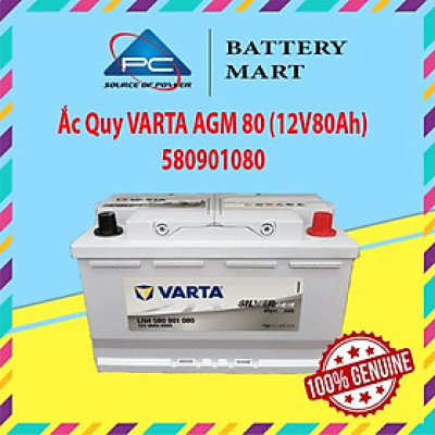Bình Ắc Quy 12V80Ah, Ắc Quy VARTA AGM 80 LN4 580901080