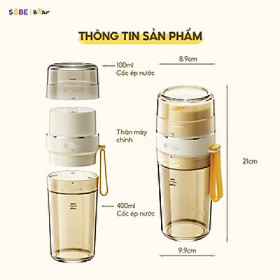 Máy xay sinh tố cầm tay Bear SB-MX04X Hàng chính hãng