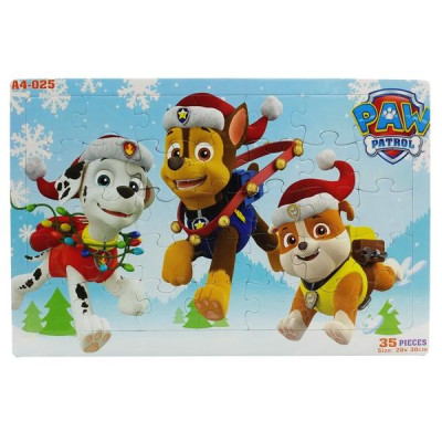 Bộ Xếp Hình Khổ A4 Puzzle Minh Châu 35-025 - Paw Patrol Xmas (35 Mảnh Ghép)