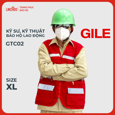 Áo Gile Bảo Hộ Lao Động Vải Thành Công Cao Cấp Dành Cho Kỹ Sư, Kỹ Thuật Mã GTC02