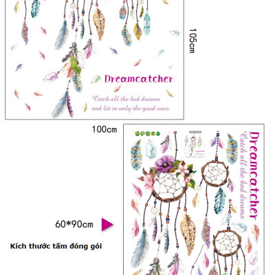 Decal dán tường Dreamcatcher Amy DKN78 - 2 bộ (105 x 200 cm)